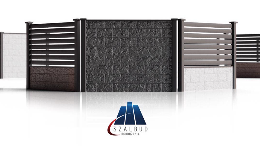 Wizualizacja - Ogrodzenie betonowe nowoczesne różne rodzaje na wystawie